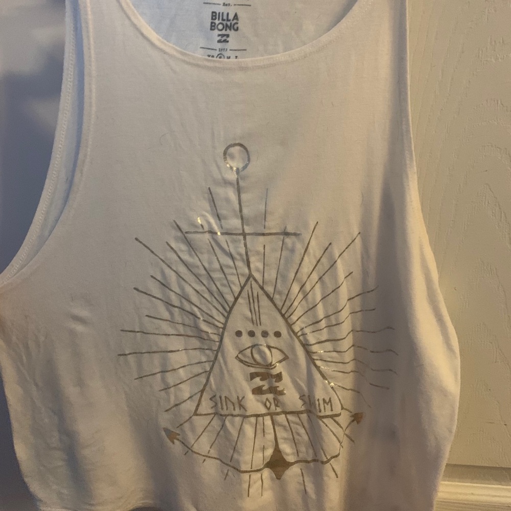 White loose tank top size small.